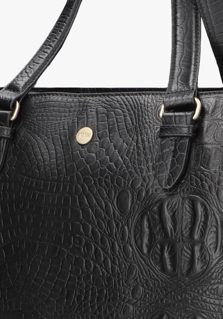 FMME zwarte fmme laptoptas caithy croco