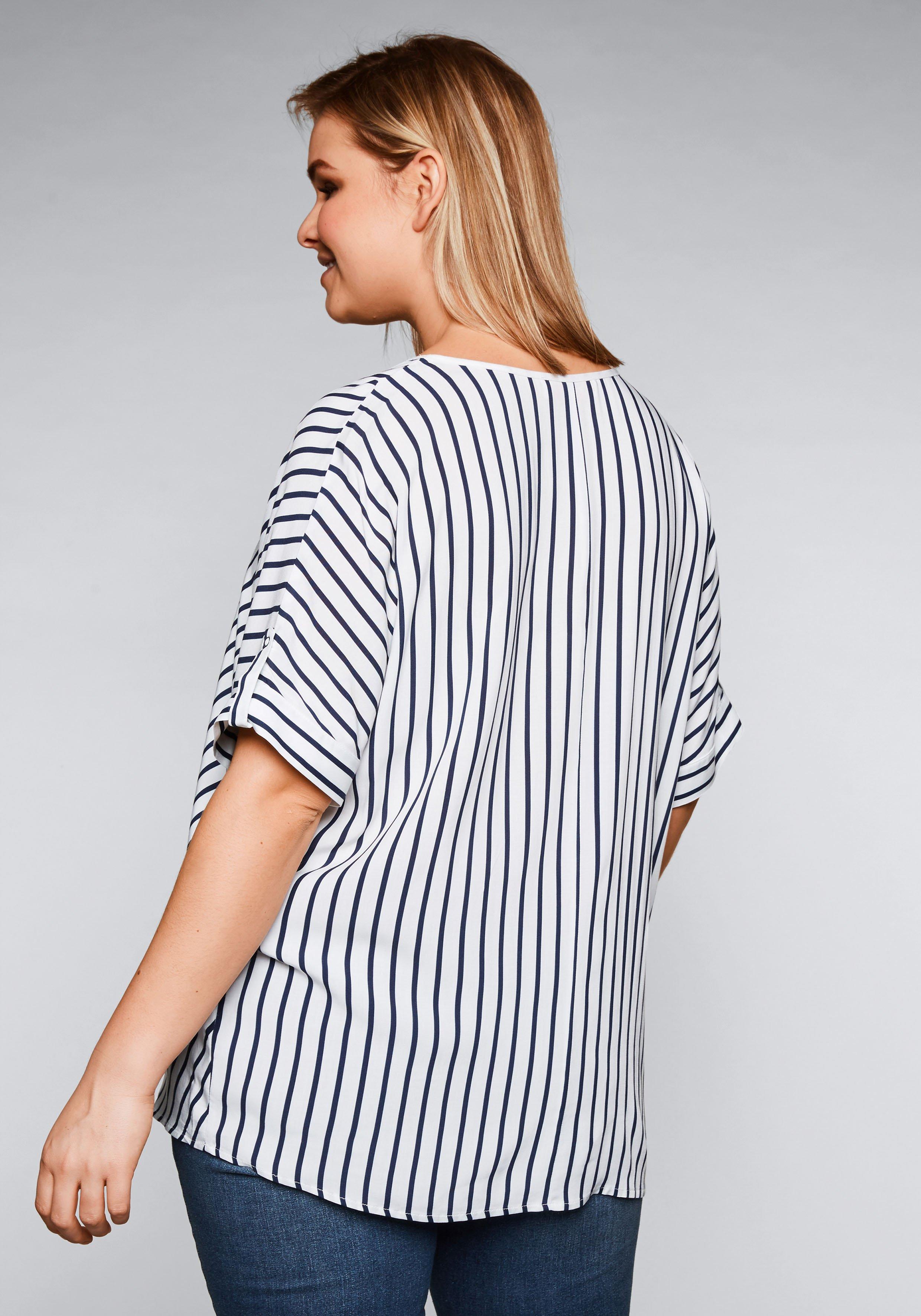 Tunika in Oversized-Form mit Streifen