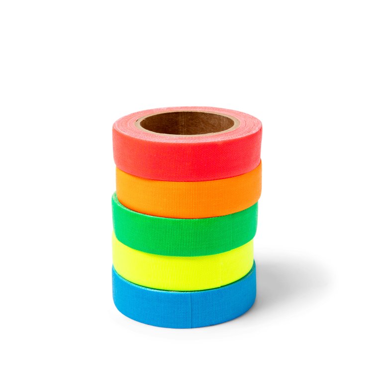 Gewebeband Profi, matt, neonfarben Set