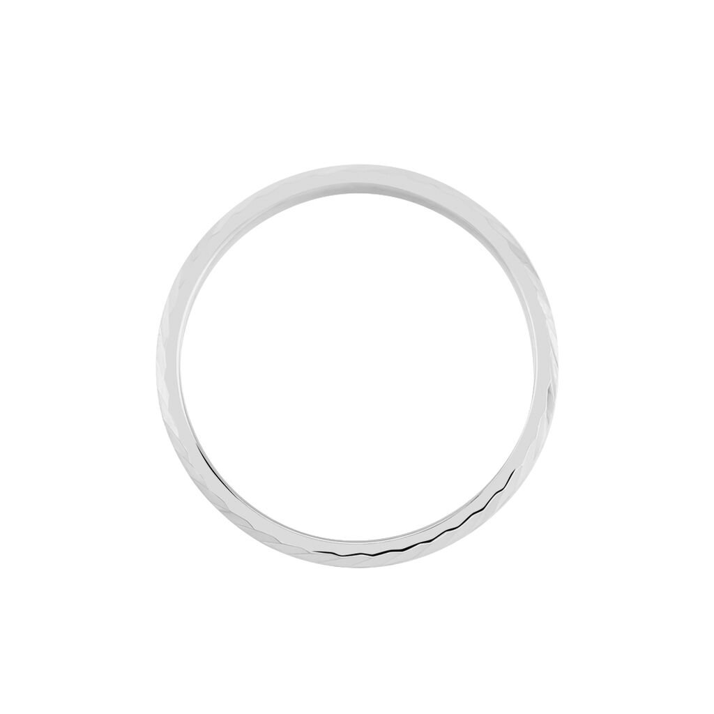 Alliance Twiggy Demi Jonc Classique Argent Blanc