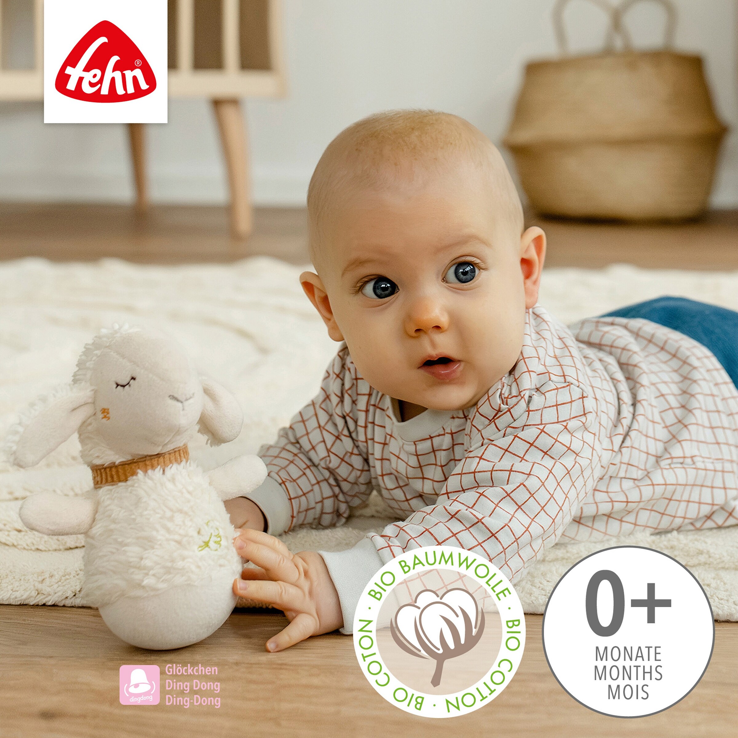 Fehn Mini-Stehauf Schaf fehnNATUR