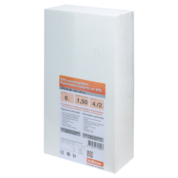 Polystyreen isolatieplaat EPS 100x50x6cm 4st 2m²