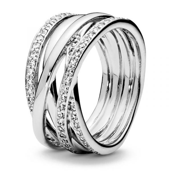 Pandora Joalheria Anel Entrelaçado 190919cz 54