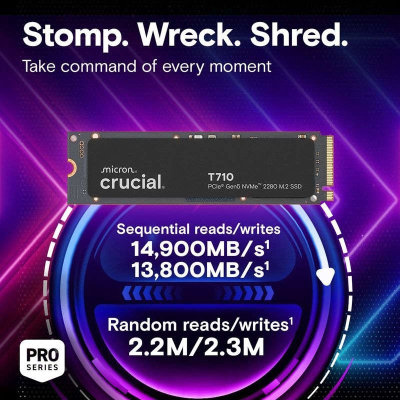 Crucial - T710 - SSD - 1000 GB - M.2 2280 - PCIe Gen5 x4 NVMe