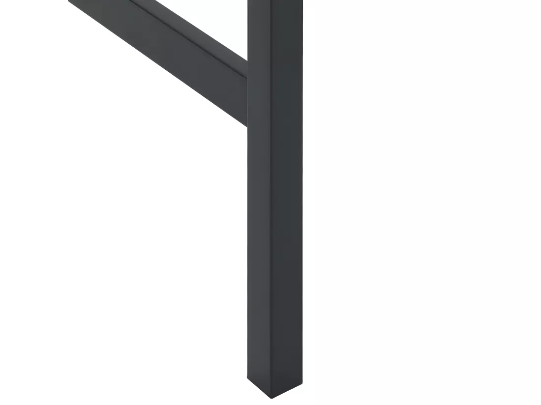 Prolenta Premium - Table de bar noir 200x100x110 cm acier enduit de poudre
