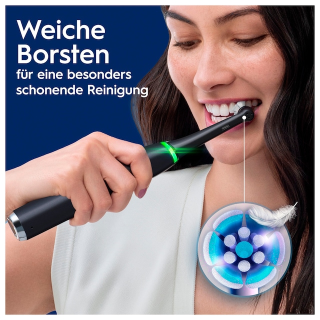 Oral-B Elektrische Zahnbürste »iO 9 Duopack« 3 Stk. Aufsteckbürsten mit Magnet-Technologie, 7 Putzmodi, Farbdisplay & Lade-Reiseetui