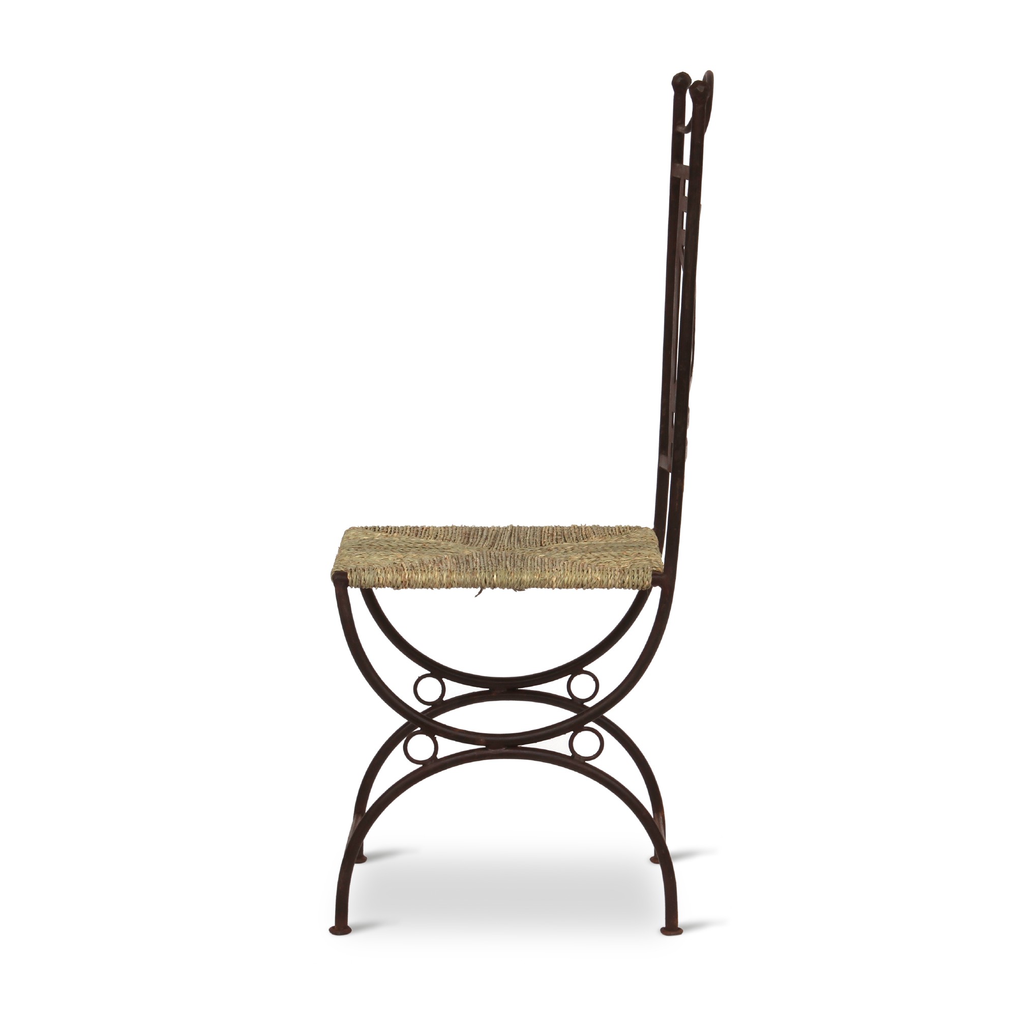 Eisenstuhl 'Maebar' mit Seegras-Sitzfläche, schwarz, T 40 cm, B 40 cm, H 102 cm günstig bestellen