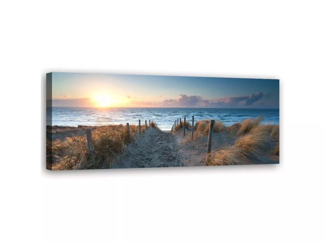 Tableau coucher de soleil sur la mer 3 - 120 x 40 cm