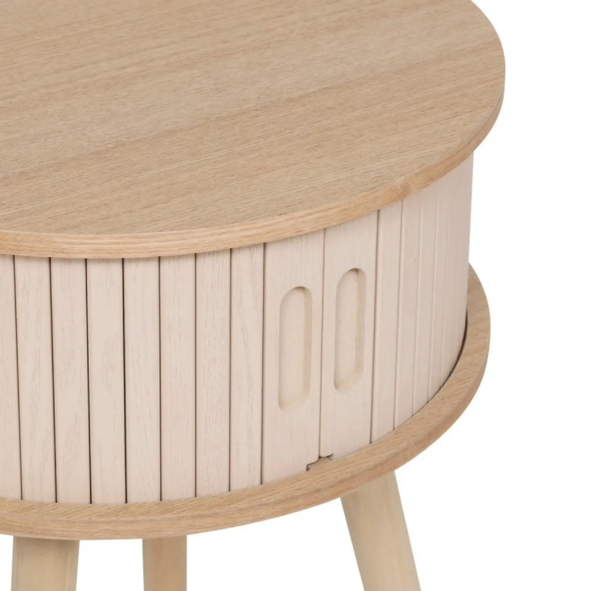 Pegane Table de chevet diamètre 40x54 cm - Beige