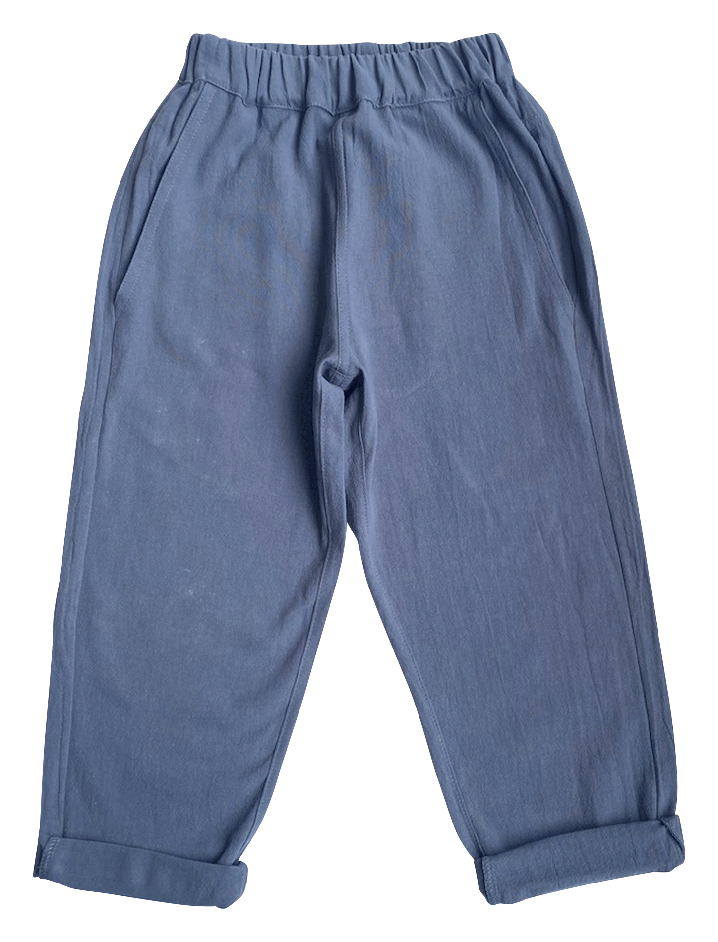 PALAK - Pantalon droit en coton | Bleu
