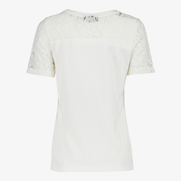 TwoDay dames T-shirt wit met kant
