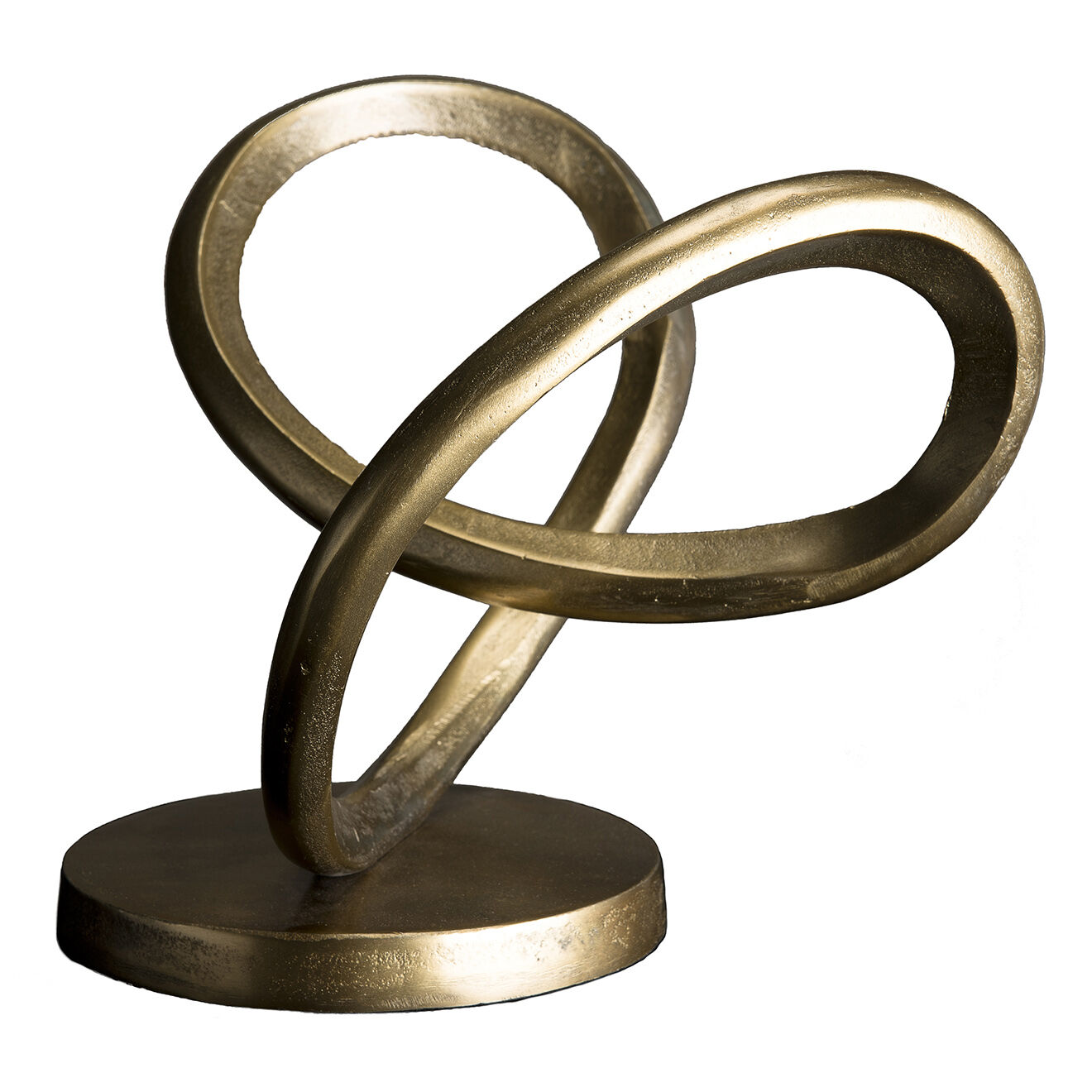 Macabane Sculpture abstraite Jonas dorée - 34x26x24 cm