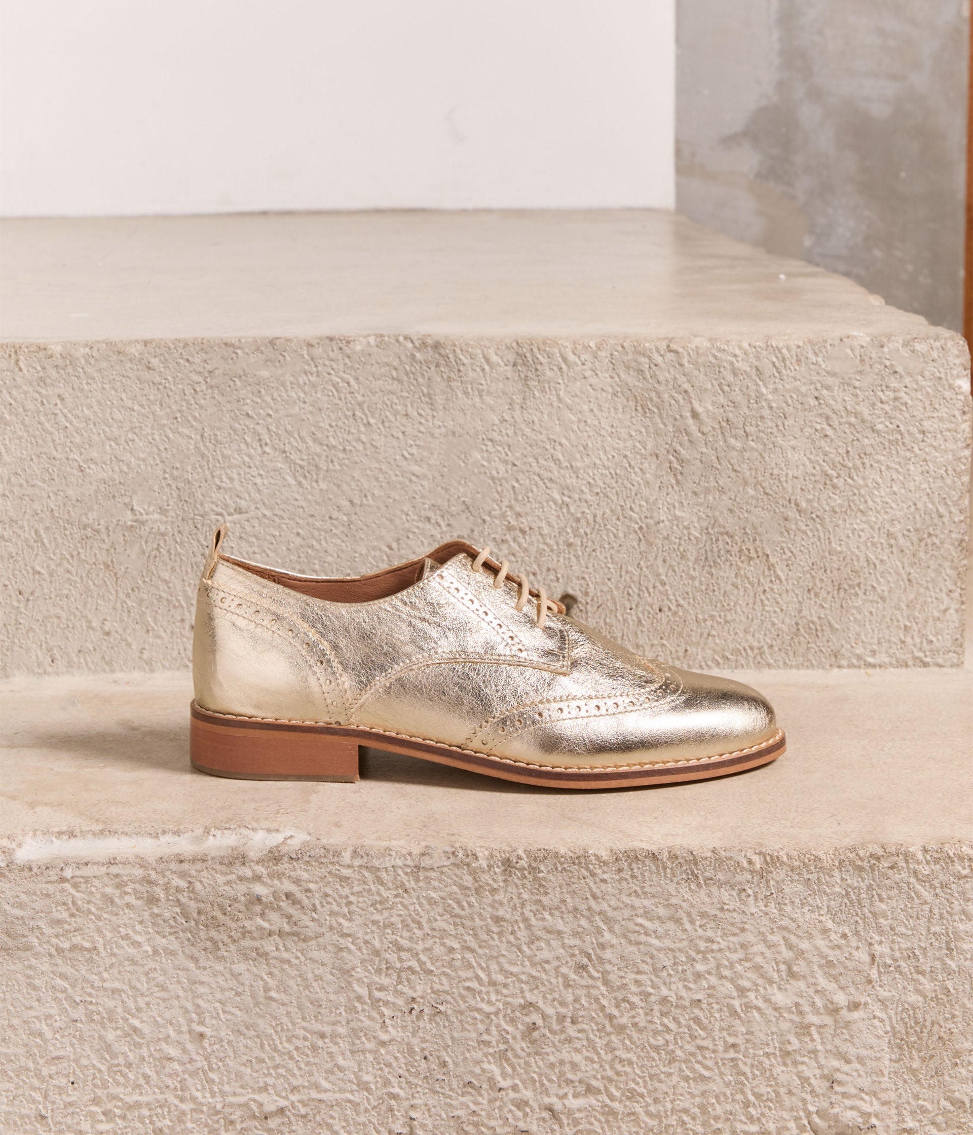 Derbies cuir doré Florence