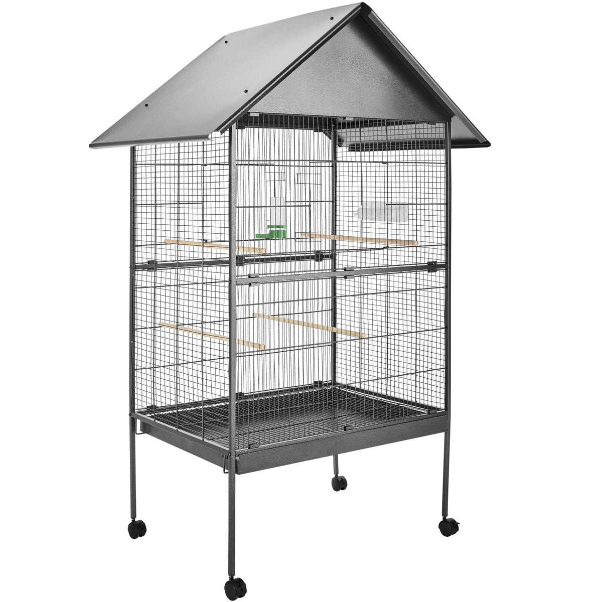 Tectake Bubi vogelkooi in hamerslaglook 85 x 60 x 168 cm