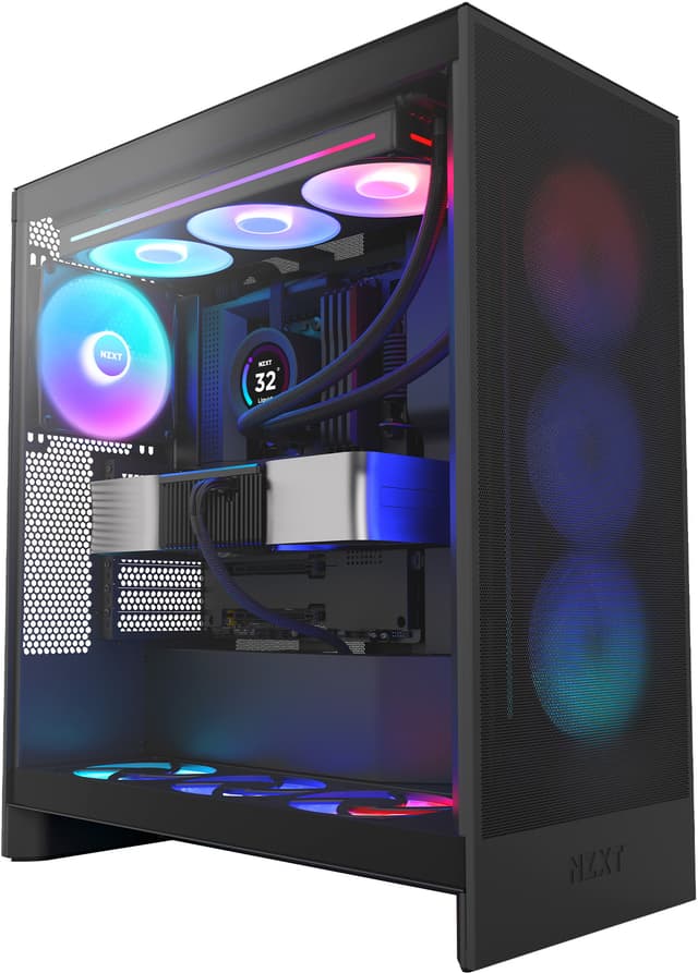 NZXT H7 Flow RGB 2024 PC-kabinet (sort)