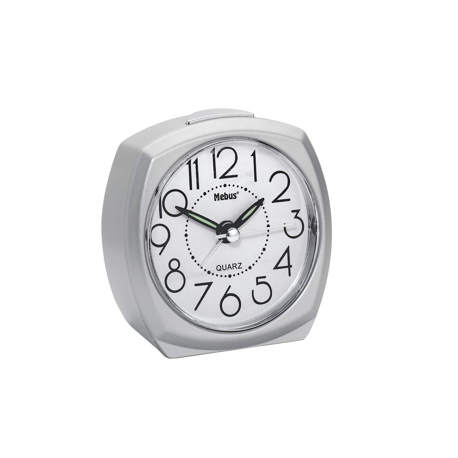 Quarz-Wecker - silber - 8,5 cm hoch
