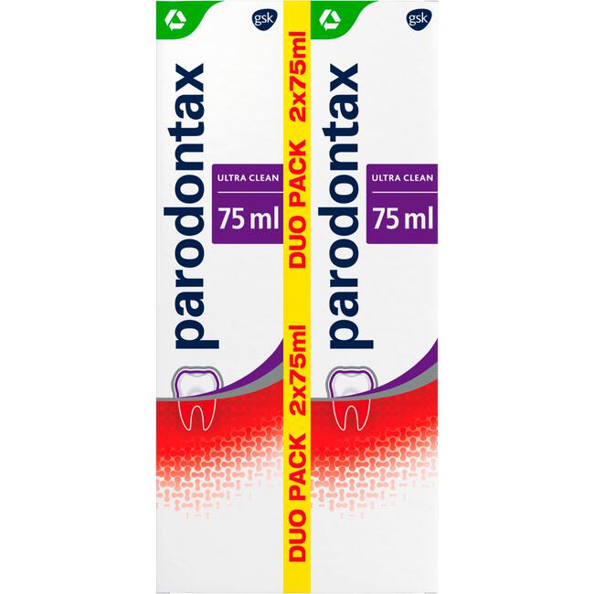 Parodontax Ultra Clean Dagelijkse Tandpasta Tegen Bloedend Tandvlees 2x75 ML