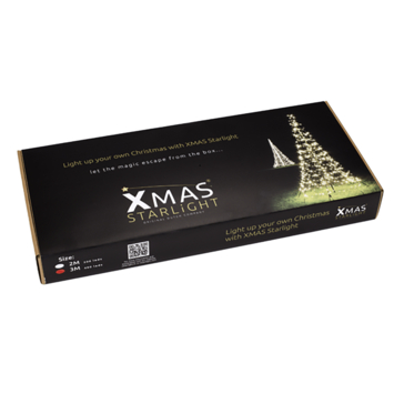 XMAS STARLIGHT® kerstverlichting Flexbelt Tree 360 warm wit LED licht 3 meter inclusief paal