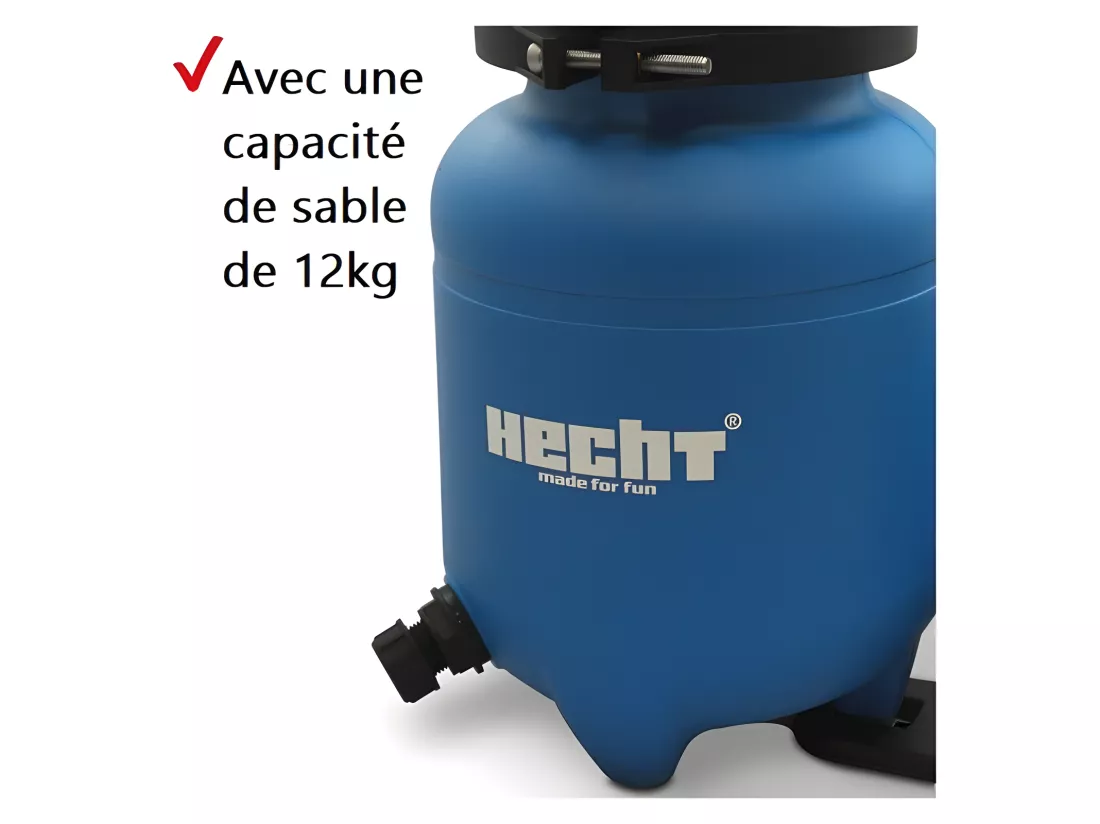 Hecht jardin 302200 Système de filtre à sable de piscine 6 m3/h 200 W Capacité de sable 12kg