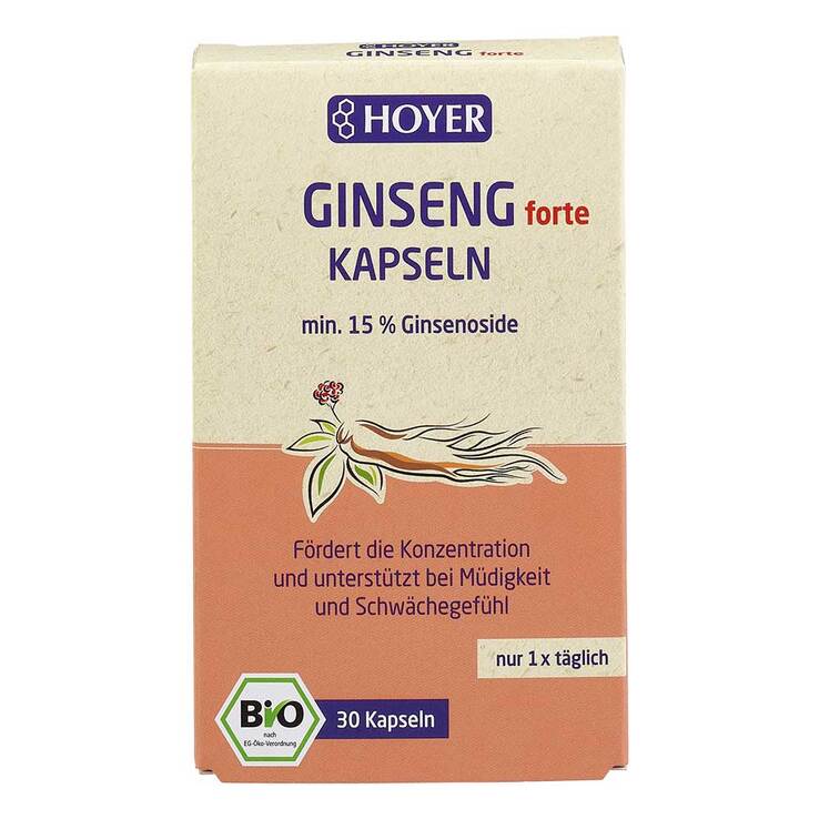 Hoyer Bio Ginseng Kapseln, 30 St