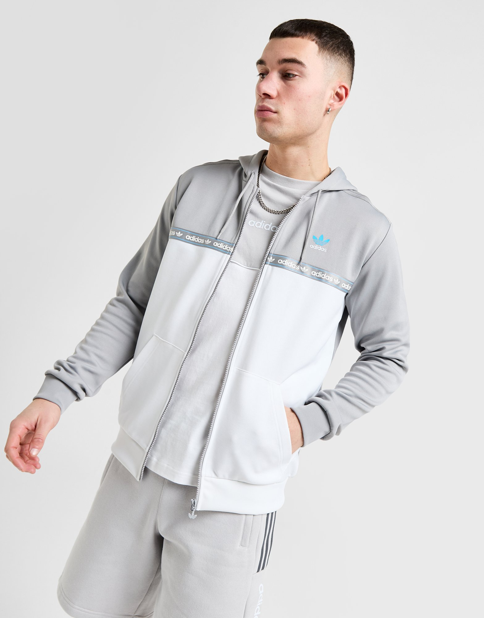 adidas Originals Sweat à Capuche Zippé Tape Homme
