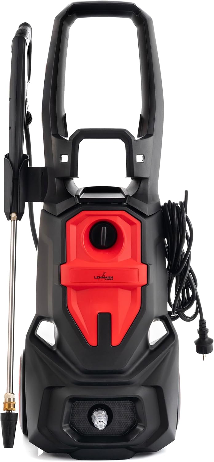 LEHMANN Phoenix Profi Hochdruckreiniger mit Induktionsmotor, 3000W, max. 260 bar, 480 l/h Fördermenge, 12m Schlauch, 5 wechselbare Düsen & Schaumlanze, Druckreiniger für Auto & große Flächen