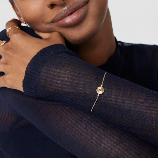 Pulseira de ouro e diamantes com motivo de íris