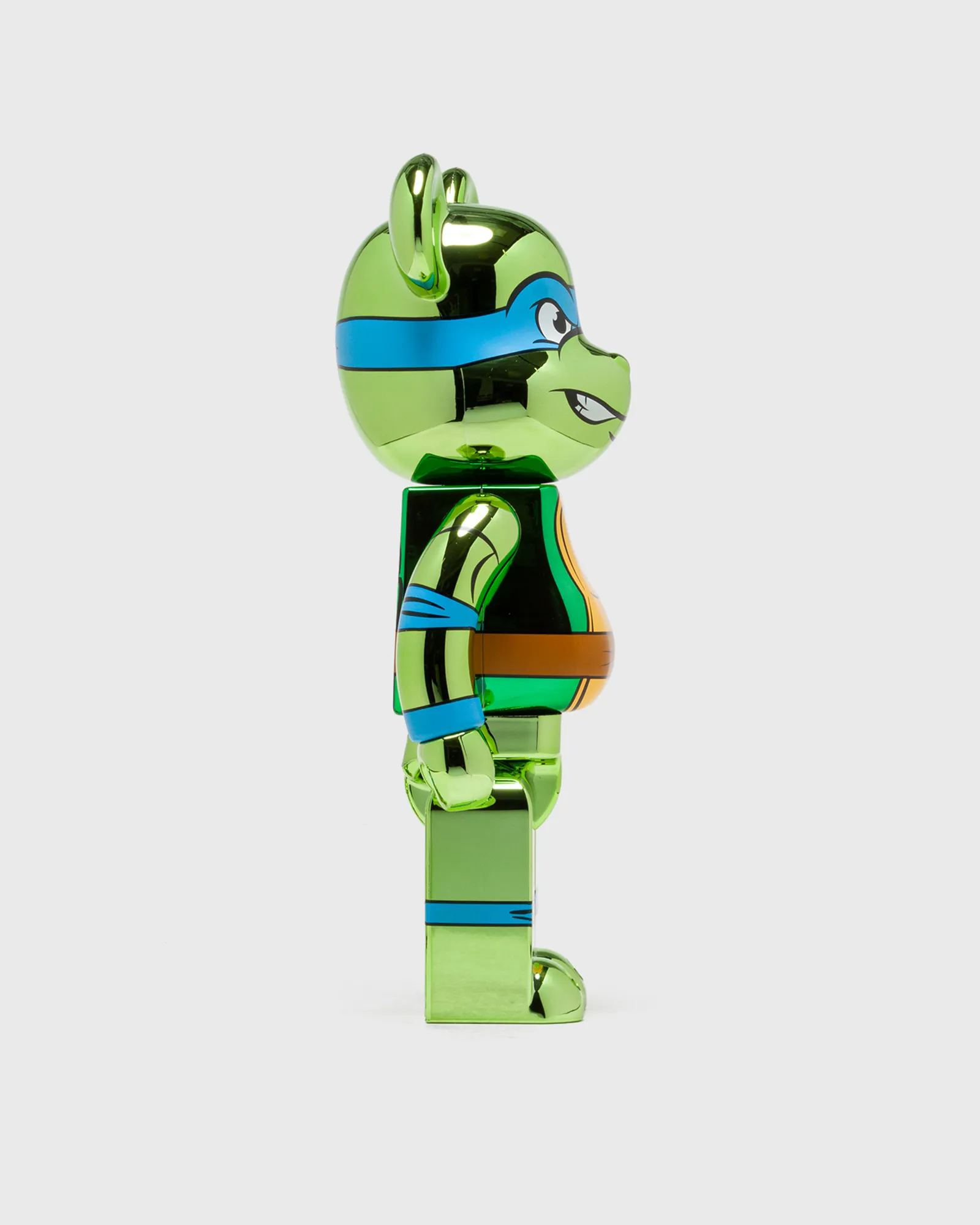 MEDICOM BEARBRICK 1000% TMNT LEONARDO CHROME