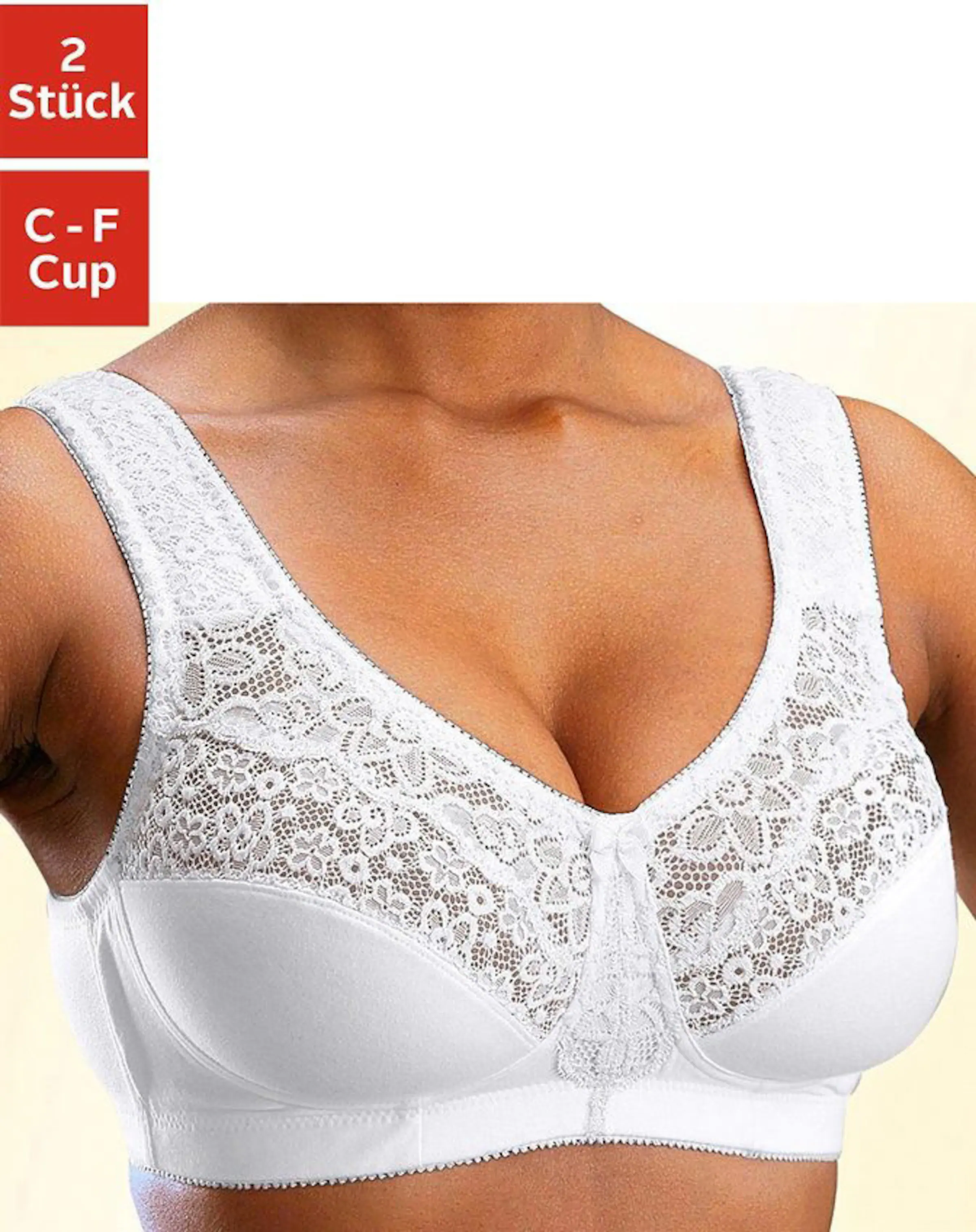 petite fleur Entlastungs-BH in schwarz+weiß