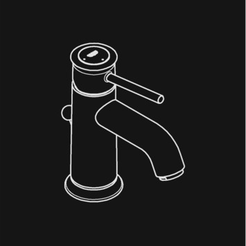 GROHE wastafelkraan Start Classic S-size met hendel en waste Chroom
