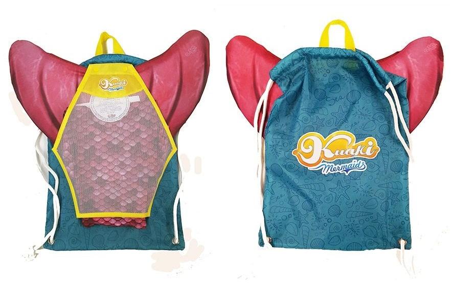 Meerjungfrau-Flosse RucksackRucksack für den Meerjungfrau-Badeanzug mit Flosse