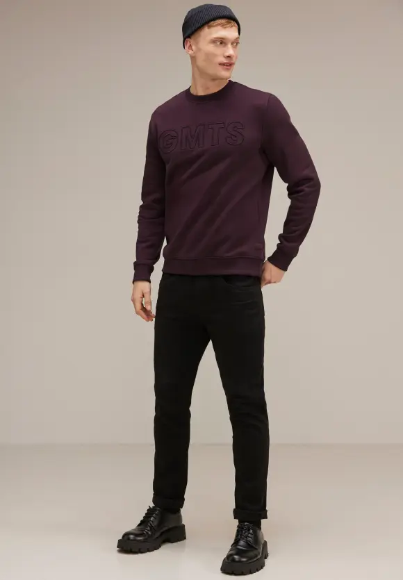 Sweatshirt mit Wording - ink red