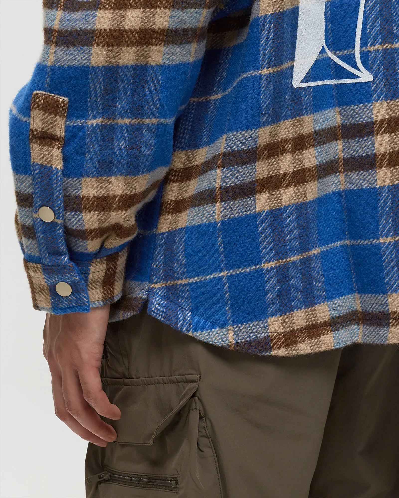 Represent INTIAL PRINT FLANNEL SHIRT
