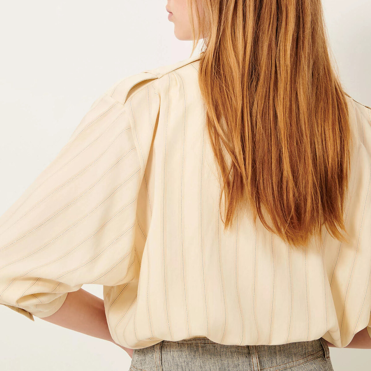 SESSUN<br>Camisa listrada solta com alças GINGER
