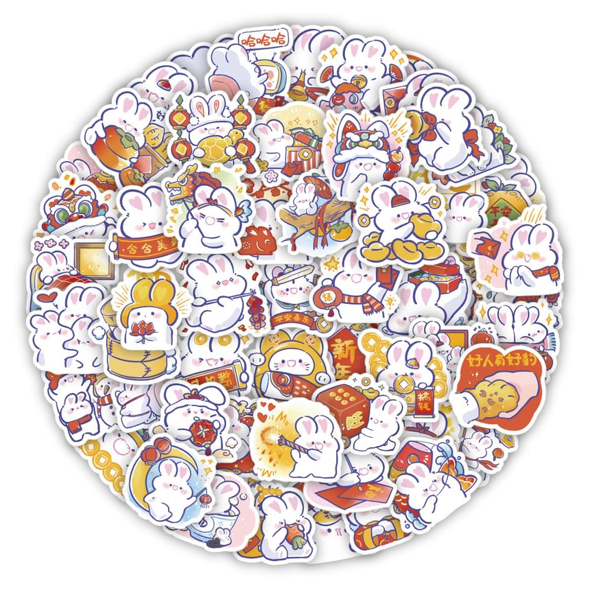 Jun's Journal - Konijnensticker (verschillende ontwerpen) / Set