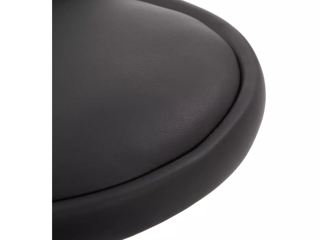 Tabouret de bureau - Similicuir - Noir - Teramo