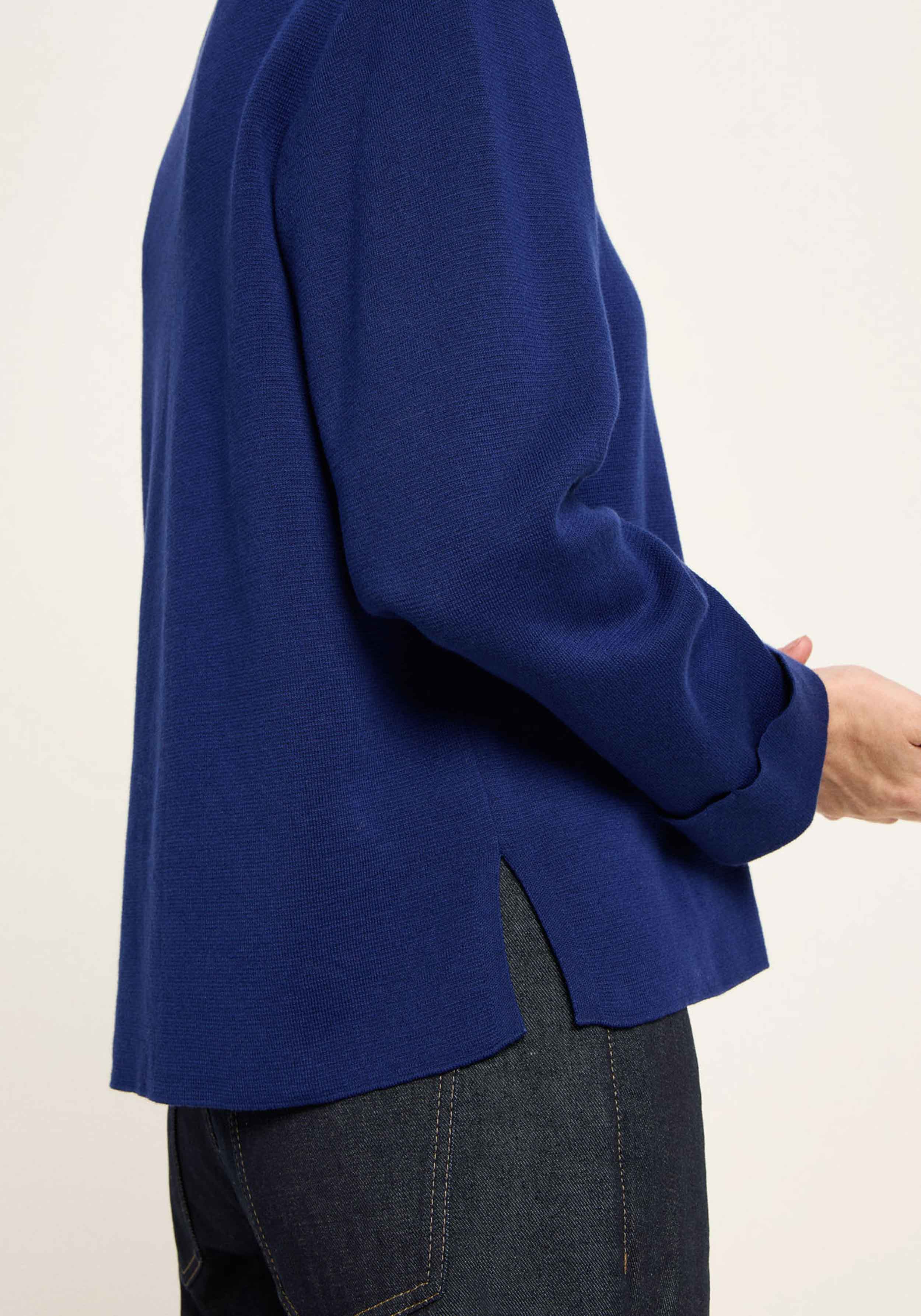 Lanius Pullover in Punto Milano Purple Blue