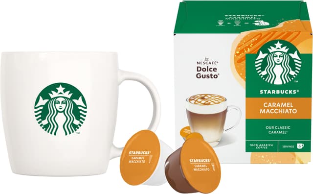 Nescafé Dolce Gusto Genio S Plus kapselmaskine med Starbuckspakke