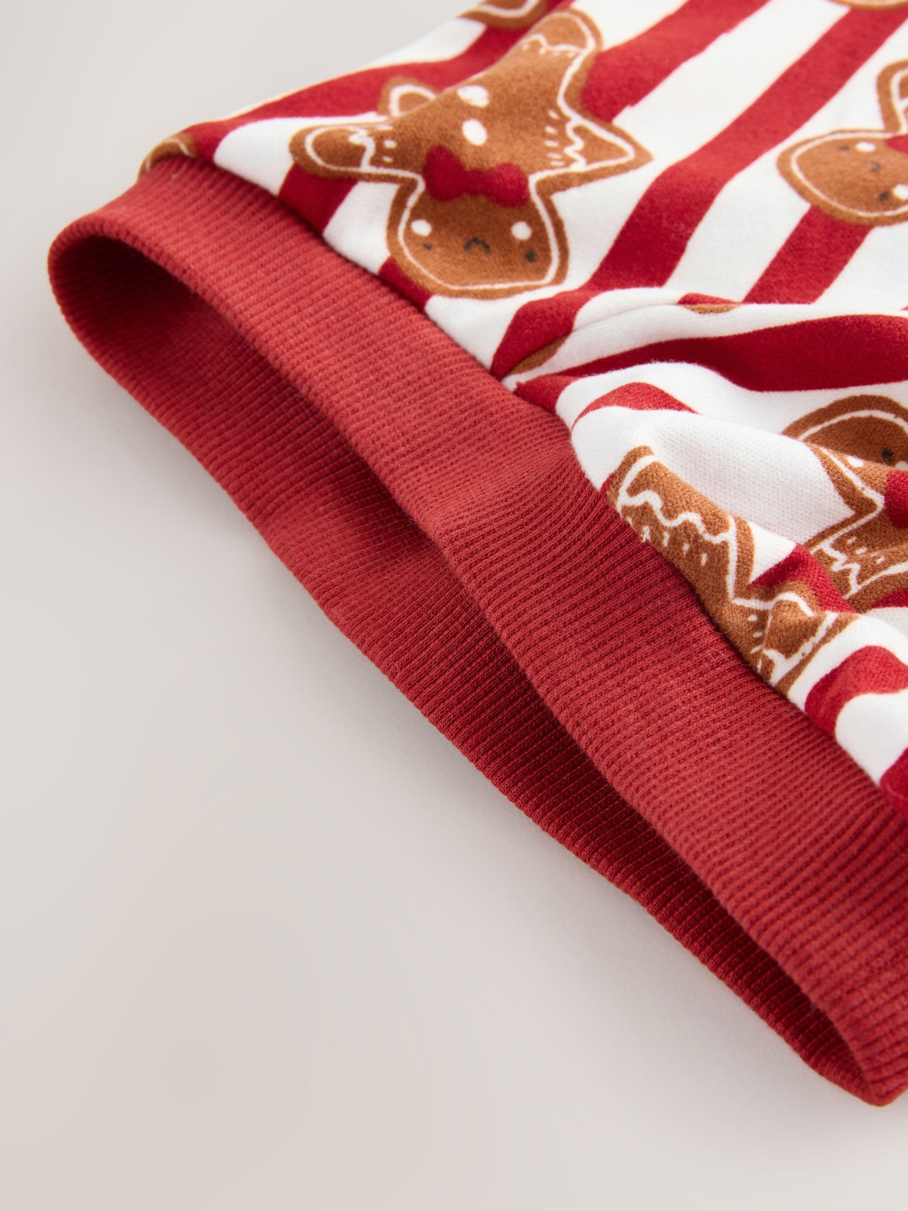 Rood met peperkoekenmannetje - Matching Family - Behaaglijke kerstpyjama voor huisdieren