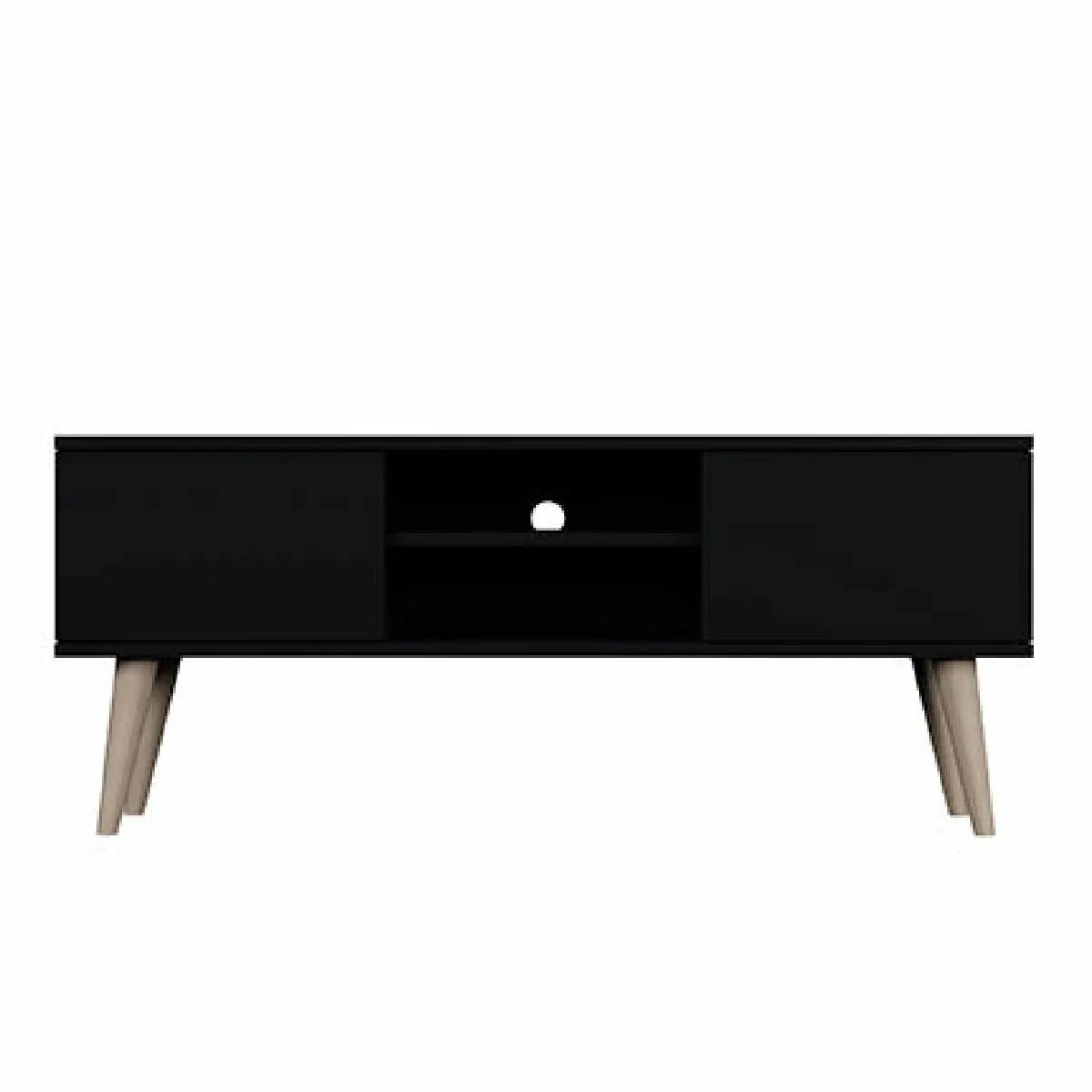 MES Meuble TV CISKO - Noir et Naturel