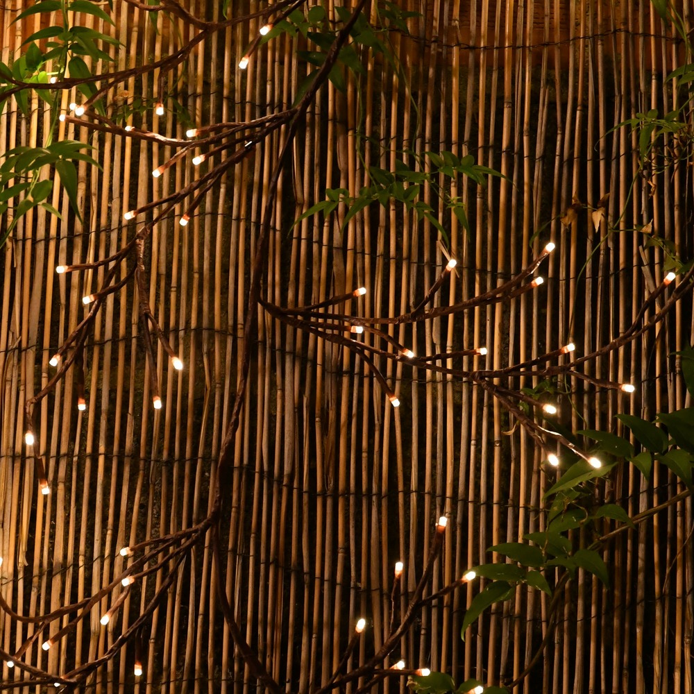 Branche gecko lumineuse 1,800 9 branches blanc chaud 144 led - int - chromex