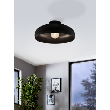Eglo plafondlamp Mogano Ø 40 cm mat zwart