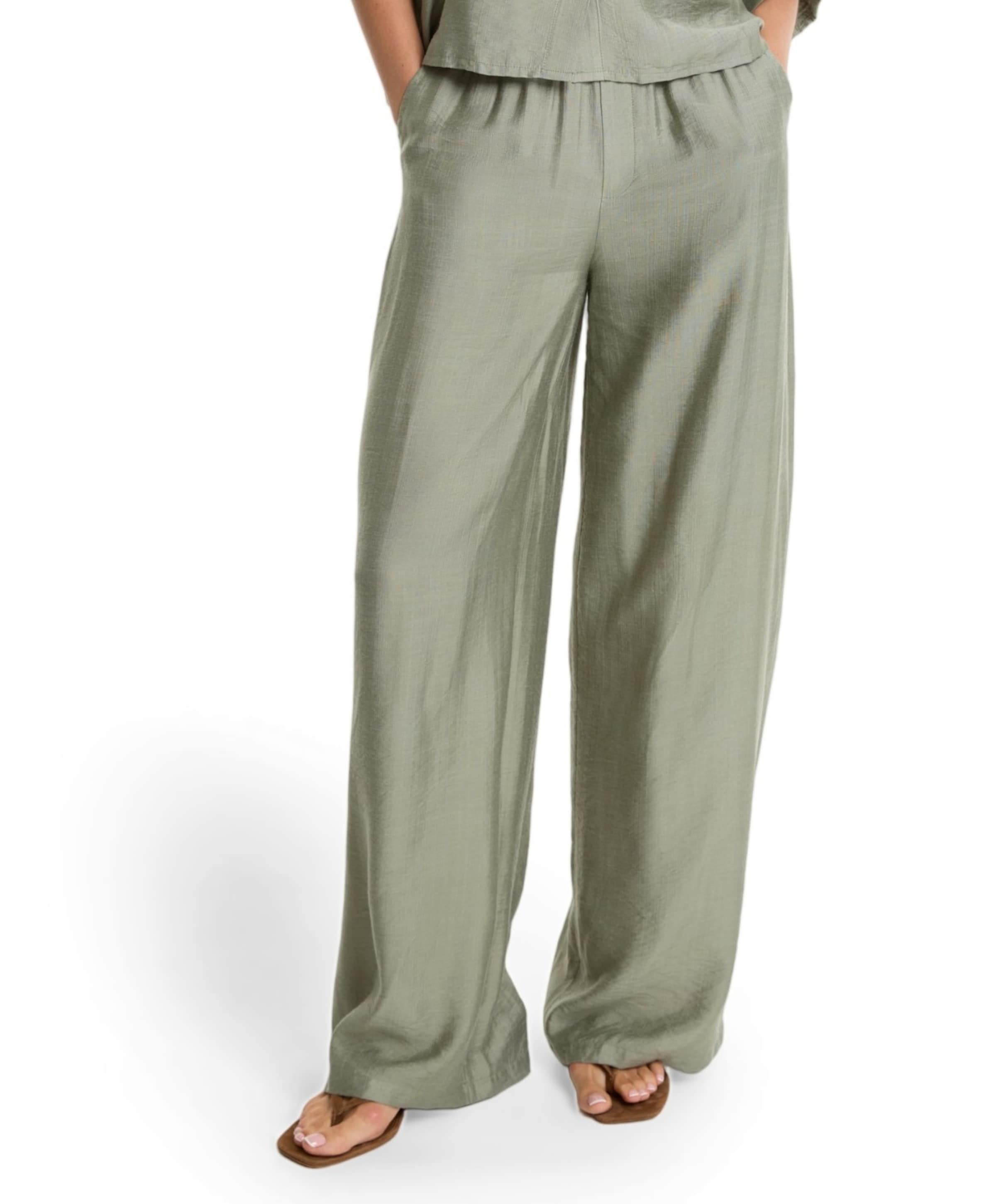 Alix The Label IRREGULAR WIDE LEG dames broek groen