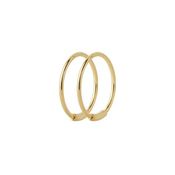 Maria Black  Basic Hoops øreringe - Forgyldt - 14 mm.