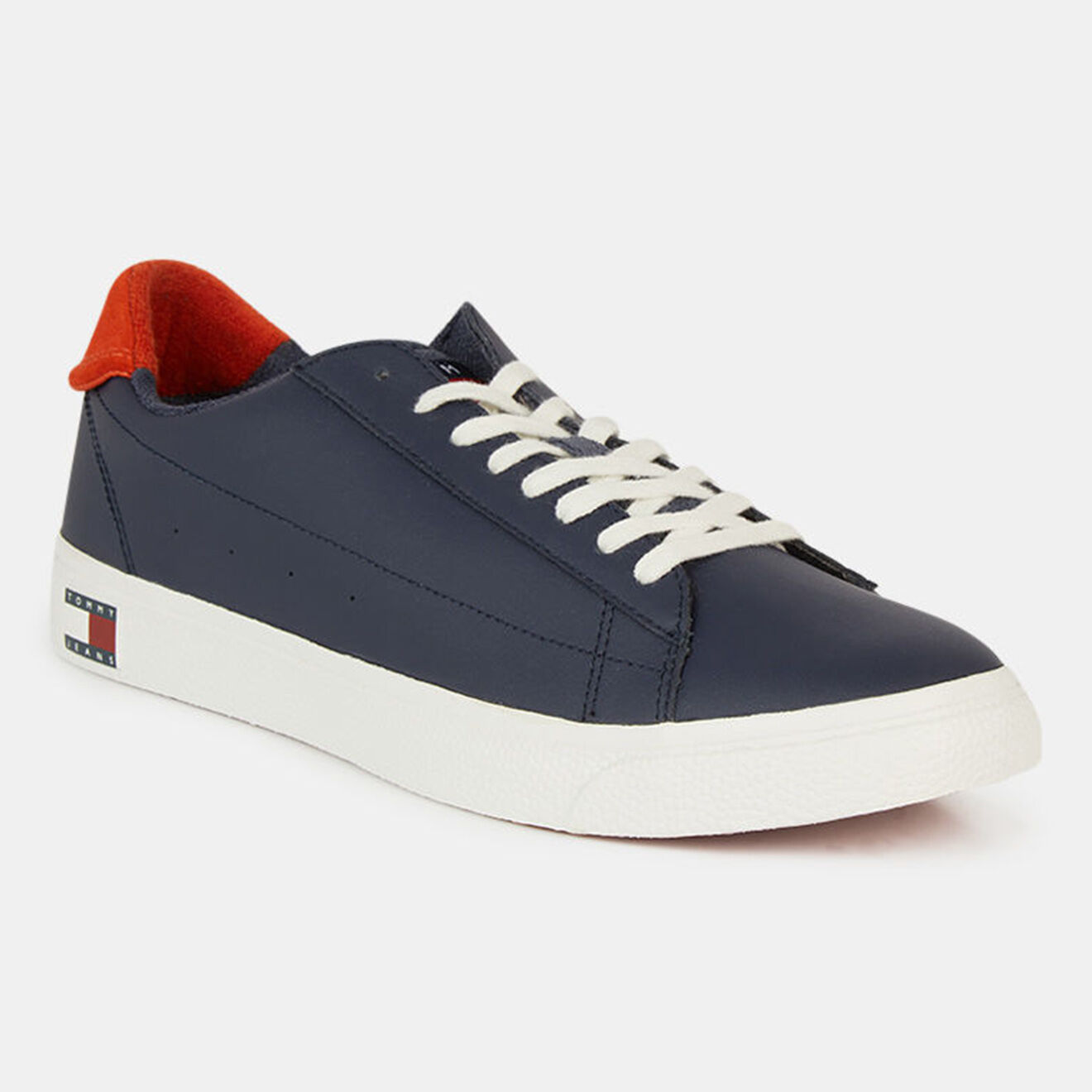 Tommy Jeans Baskets en Cuir Low Cut bleu marine