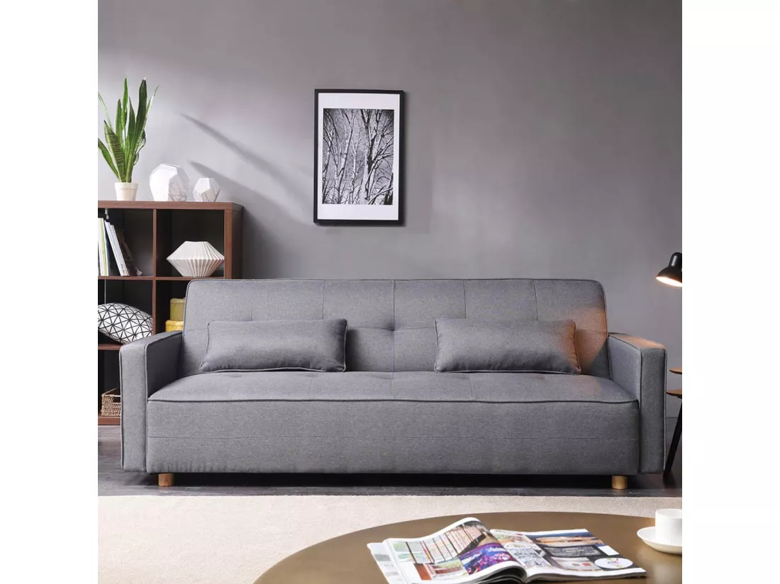 Canapé droit convertible scandinave 3 places COPENHAGUE