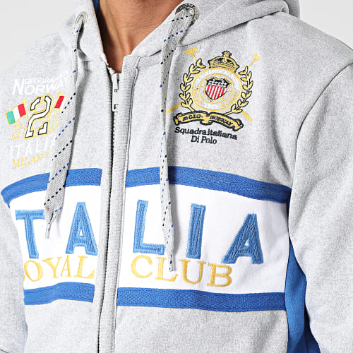 Sweat Zippé Capuche Filio Gris Chiné