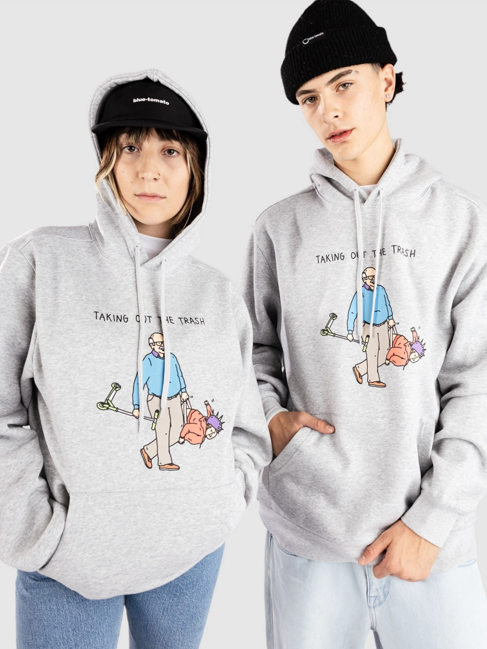 Brother Merle Rubbish Hoodie heather grey