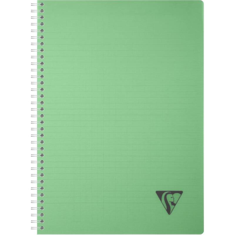 Cahier reliure intégrale Linicolor ESSENCE A4 100 pages grands carreaux couverture plastique polypropyène rainuré - Assortis