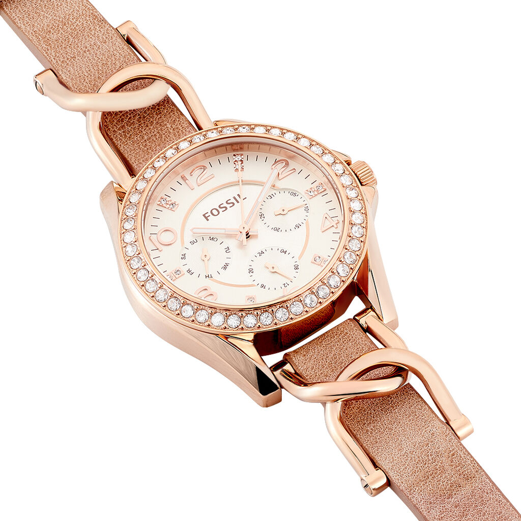 Montre Fossil Riley Beige